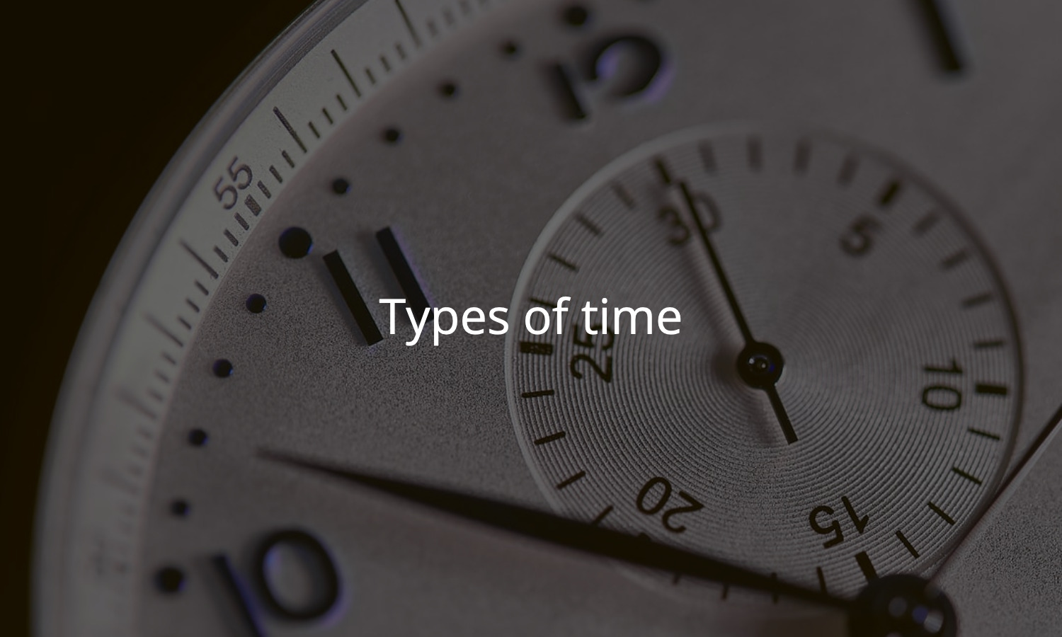 Types of time Eric Mann's Blog